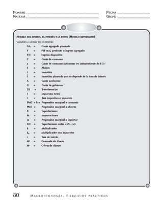 Macroeconomia ejercicios practicos - florez y ramos