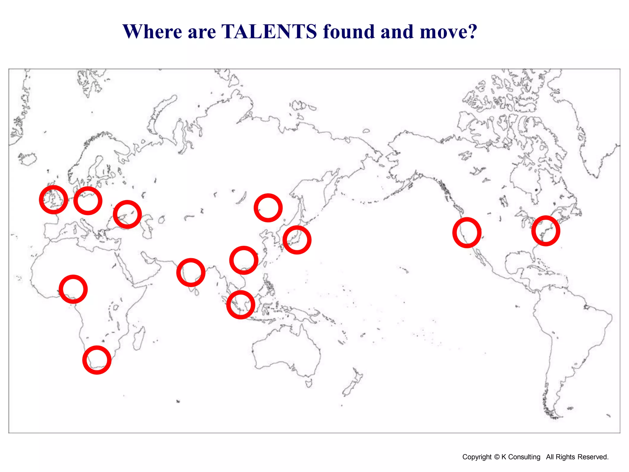 Copyright © K Consulting All Rights Reserved.
Where are TALENTS found and move?
 