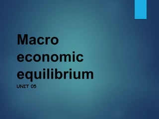 Macro
economic
equilibrium
UNIT 05
 