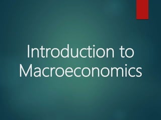 Introduction to
Macroeconomics
 