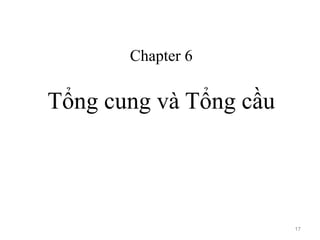Chapter 6
Tổng cung và Tổng cầu
17
 