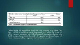 Unemployment in Pakistan | PPTX