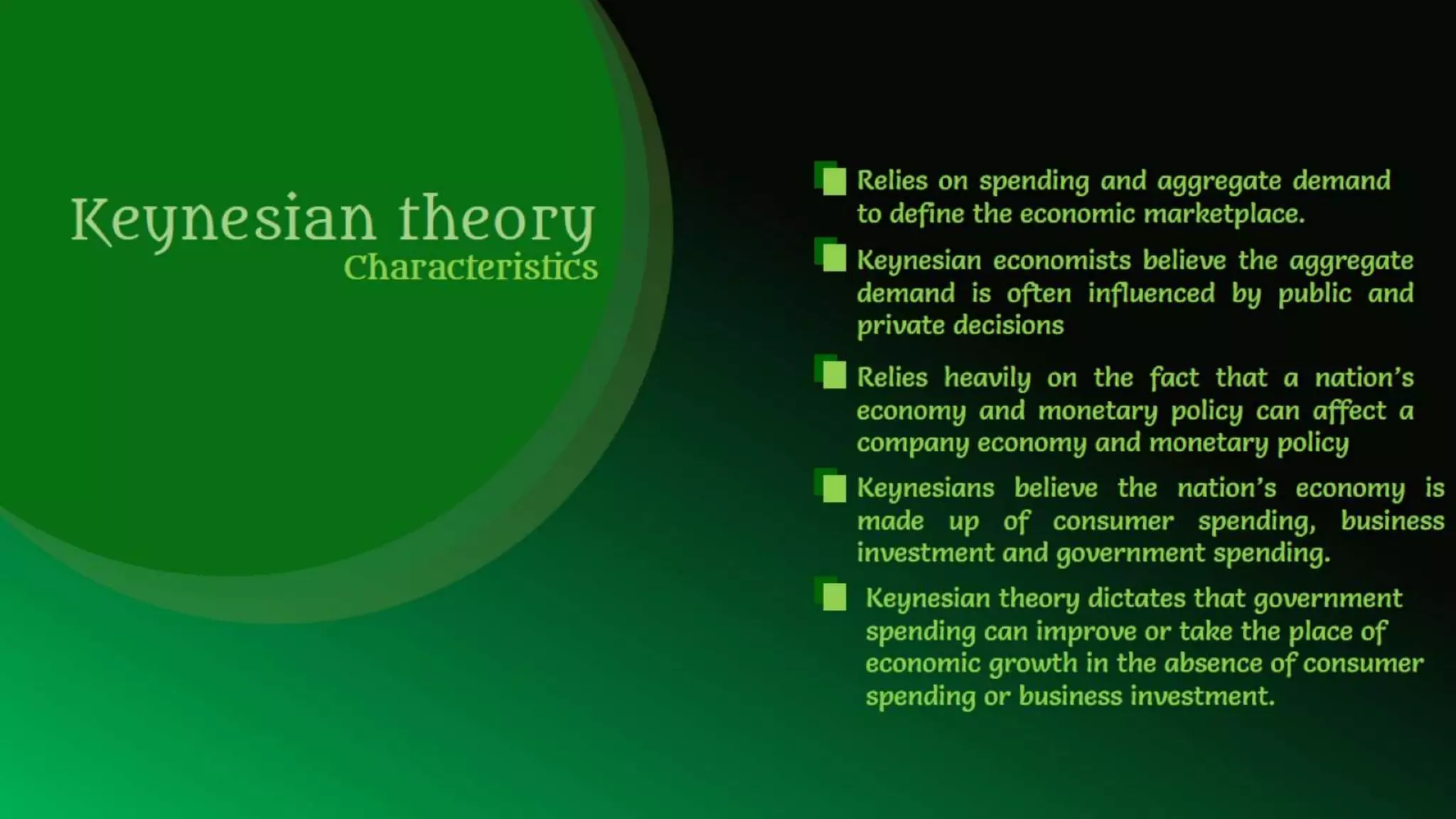 An overview on the difference between classical theory and Keynesian theory