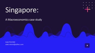 Singapore:
A Macroeconomics case study
Adel RAHIMI
adel.rahimi@edhec.com
 