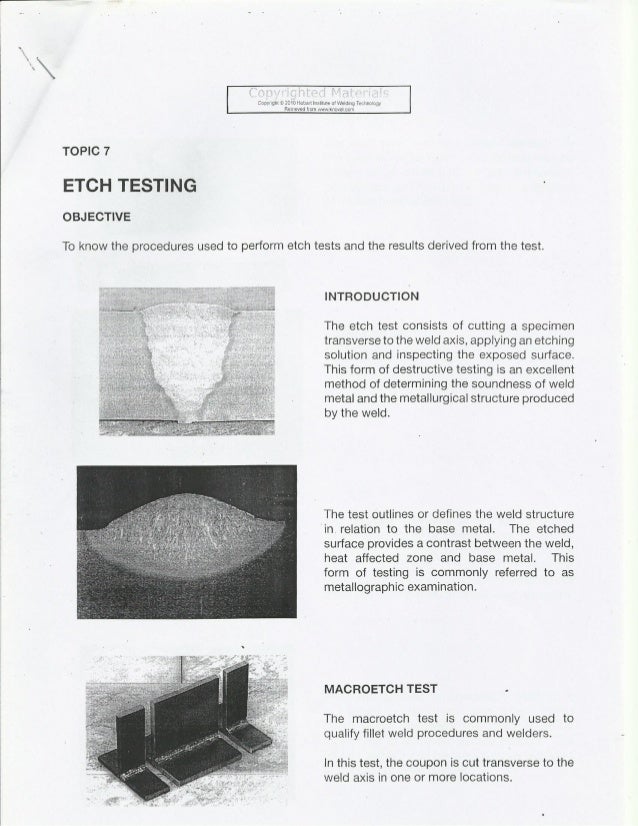 Macro etching