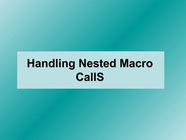 Macros in system programing | PPT