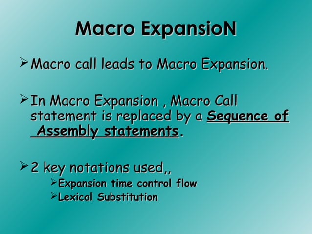 Macros in system programing | PPT
