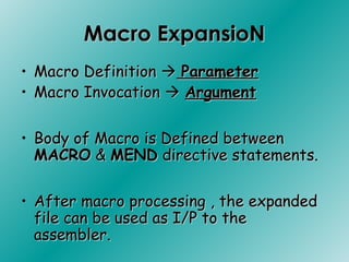 Macros in system programing | PPT