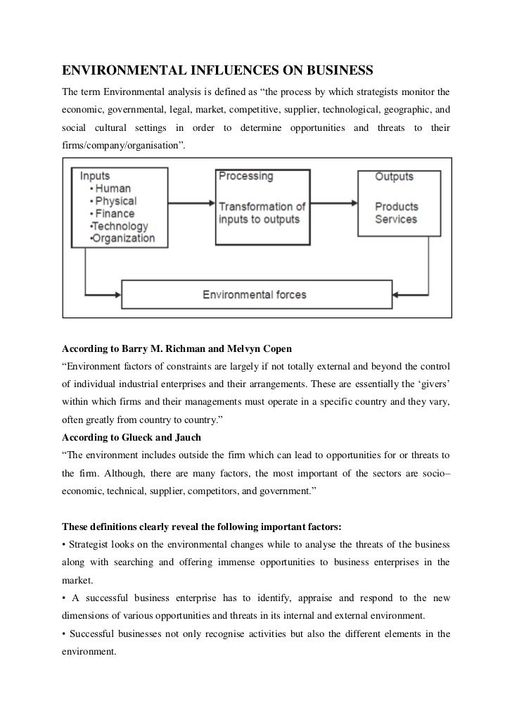 Macro Factors Affecting Business Environment