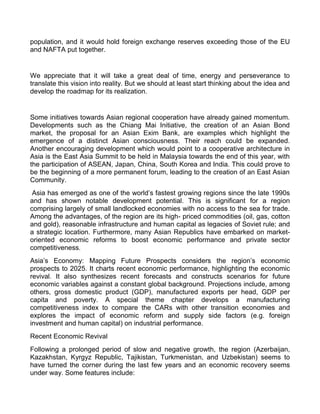 Macro Economics Outlook