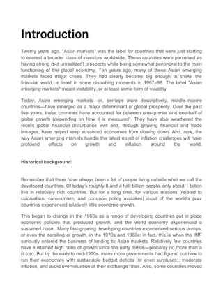 Macro Economics Outlook