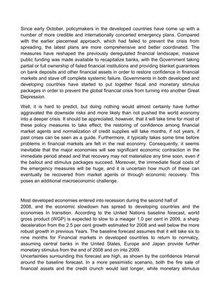 Macro Economics Outlook