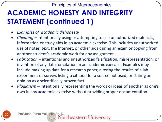 Academic honesty statement example