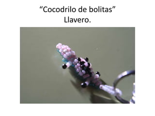 “Cocodrilo de bolitas”
Llavero.

 