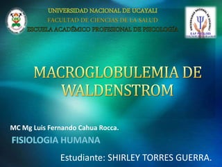 Estudiante: SHIRLEY TORRES GUERRA.
MC Mg Luis Fernando Cahua Rocca.
 