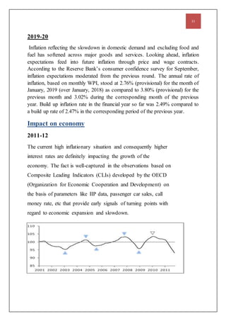 Study on impact of RBI policy rates on inflation | PDF