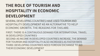 The Economics of Tourism and Hospitality