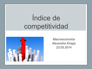 Índice de
competitividad
Macroeconomía
Alexandra Knapp
23.05.2014
 