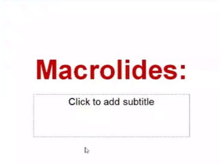 Macrolides ppt pharma 