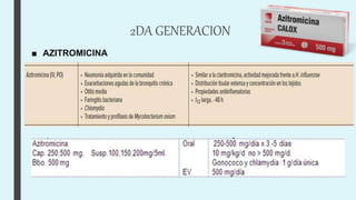 2DA GENERACION
■ AZITROMICINA
 