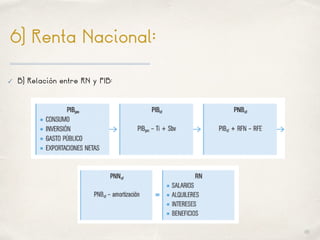 01
6) Renta Nacional:
✓ B) Relación entre RN y PIB:
 