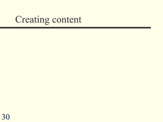 Creating content 