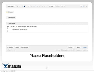 Macro Placeholders
5
Tuesday, November 2, 2010
 