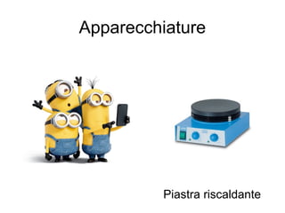 Apparecchiature
Piastra riscaldante
 