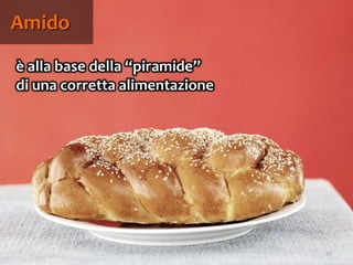 55
è alla base della “piramide”
di una corretta alimentazione
Amido
 