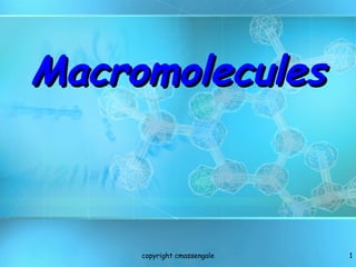 1
MacromoleculesMacromolecules
copyright cmassengale
 