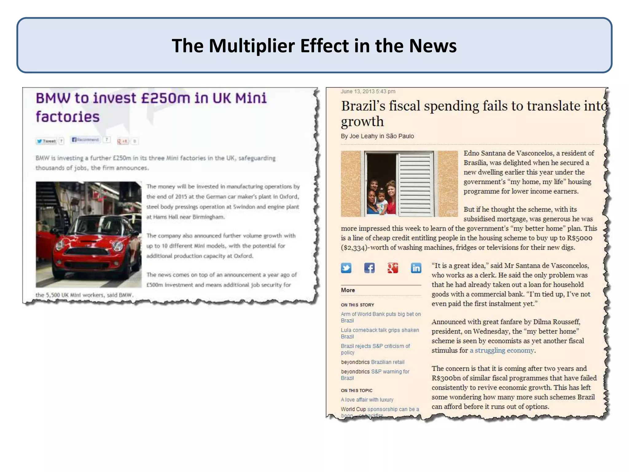 The Multiplier Effect in the News

 