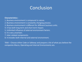 conclusion of macro environment
