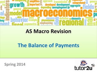 AS Macro Revision
Macroeconomics, Macro Objectives and
the Circular Flow of Income
Spring 2014
 