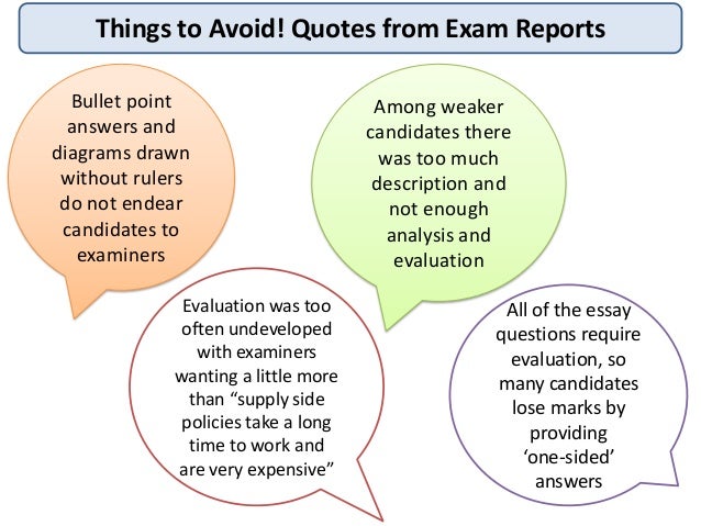 Revising for essay exam