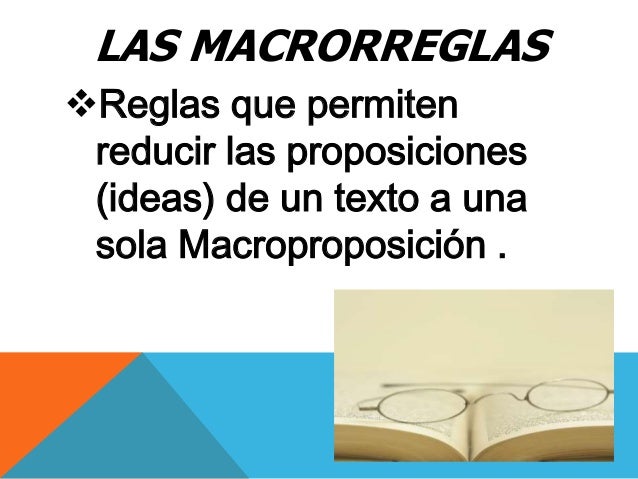 Macrorreglas del texto