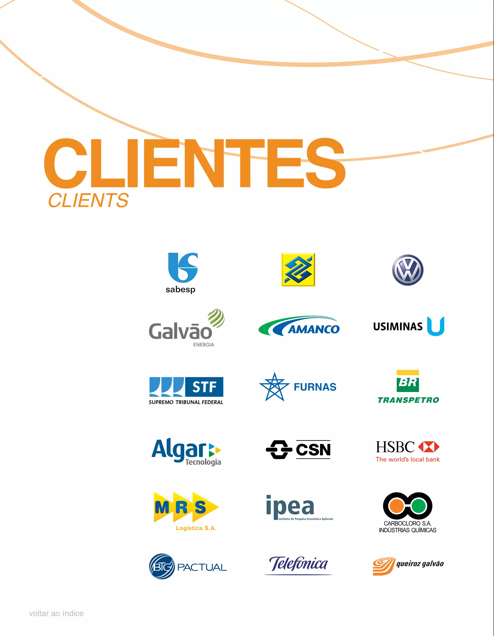 CLIENTES
     CLIENTS




voltar ao índice
 