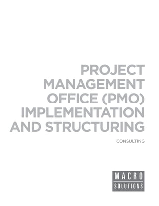 PROJECT
    MANAGEMENT
    OFFICE (PMO)
 IMPLEMENTATION
AND STRUCTURING
            CONSULTING
 