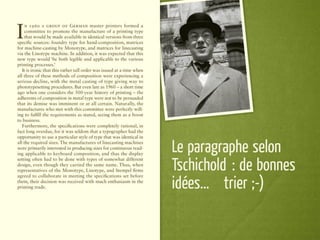 Le paragraphe selon
Tschichold : de bonnes
idées… à trier ;-)
 