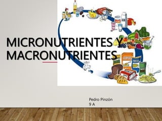 MICRONUTRIENTES Y
MACRONUTRIENTES
Pedro Pinzón
9 A
 