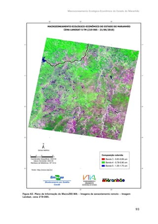Macrozoneamento Ecológico-Econômico do Estado do Maranhão
93
Figura 62. Plano de Informação do MacroZEE-MA – Imagens de sensoriamento remoto – Imagem
Landsat, cena 219-065.
 