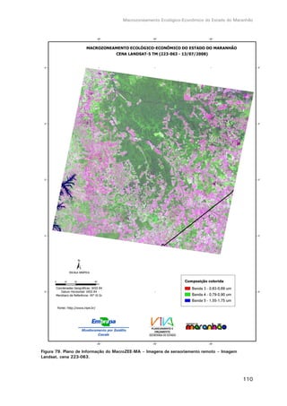 Macrozoneamento Ecológico-Econômico do Estado do Maranhão
110
Figura 79. Plano de Informação do MacroZEE-MA – Imagens de sensoriamento remoto – Imagem
Landsat, cena 223-063.
 