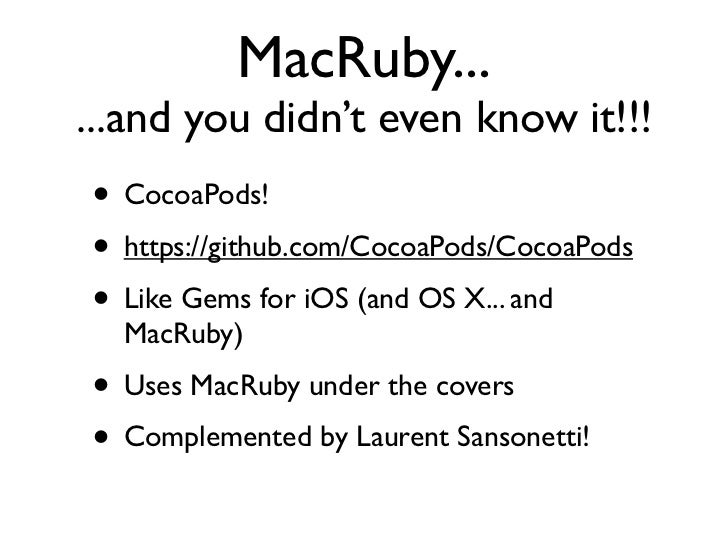 rubymotion vs macruby rubymotion vs macruby