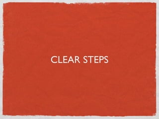 CLEAR STEPS
 