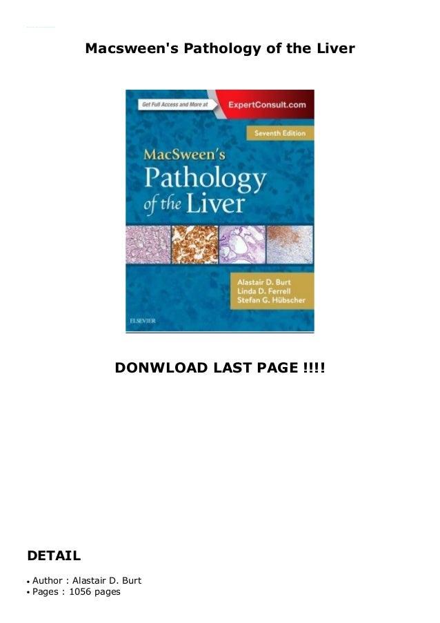 macsween pathology of the liver pdf
