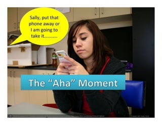 Photo by jackdoc101 - Creative Commons Attribution-NonCommercial License https://www.flickr.com/photos/12054497@N06 Created with Haiku Deck
Sally, put that
phone away or
I am going to
take it………..
 