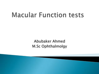 Abubaker Ahmed
M.Sc Ophthalmolgy
 