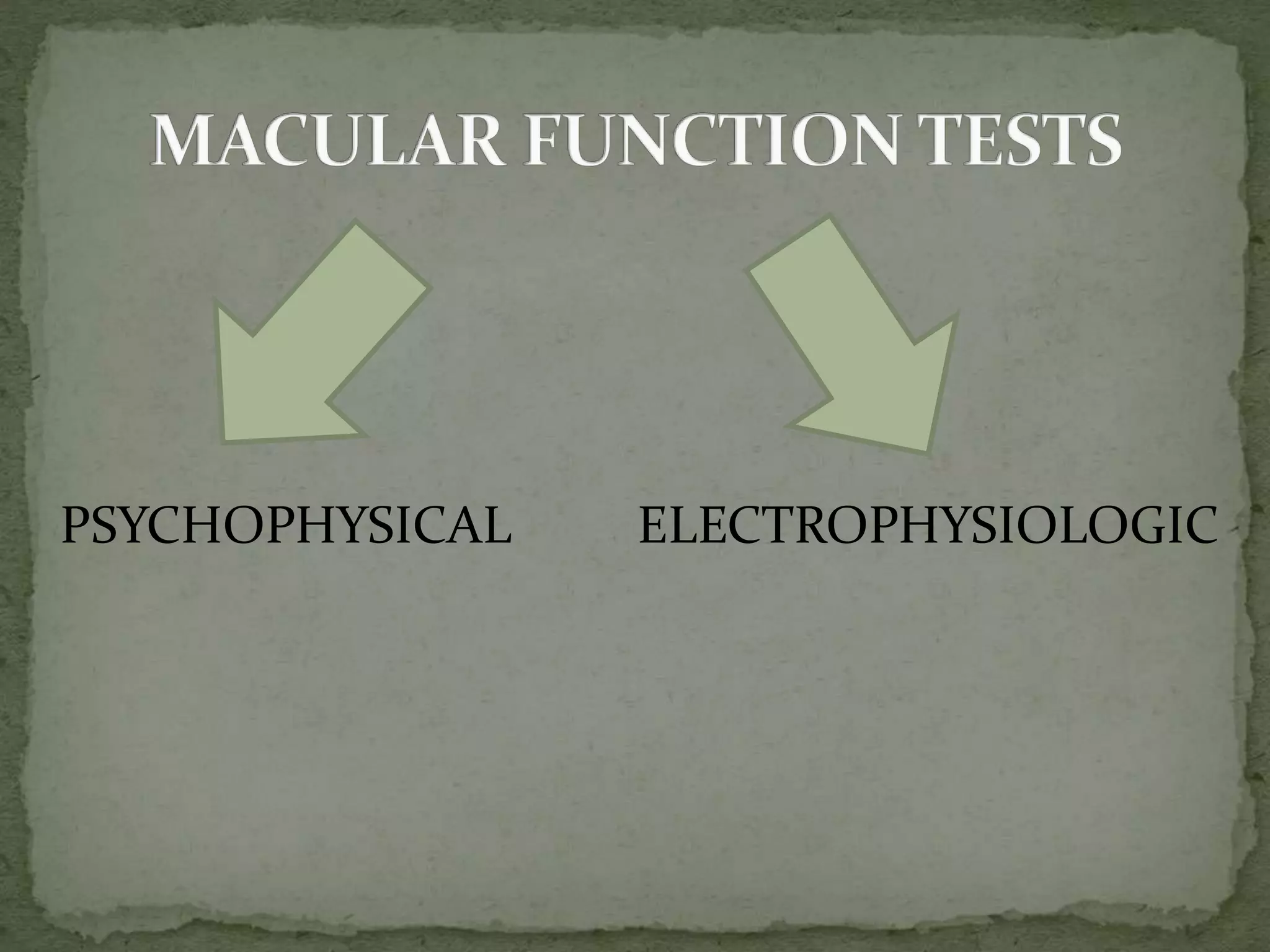 PSYCHOPHYSICAL ELECTROPHYSIOLOGIC
 