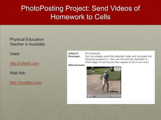 Administrative Cross PostingPost announcements, updates, pictures, videos, and assignments on multiple places from one text message.http://pixelpipe.com