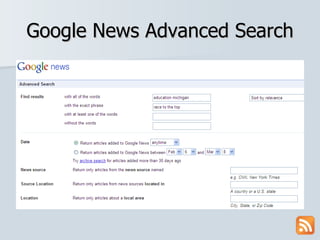 Google News Advanced Search 