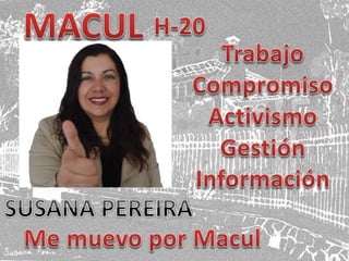 Susana Pereira Concejal Macul